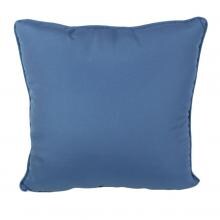Sunbrella Canvas Sky Blue Outdoor Throw Pillow W/ Piping By Lava Pillows - 18 X 18 image