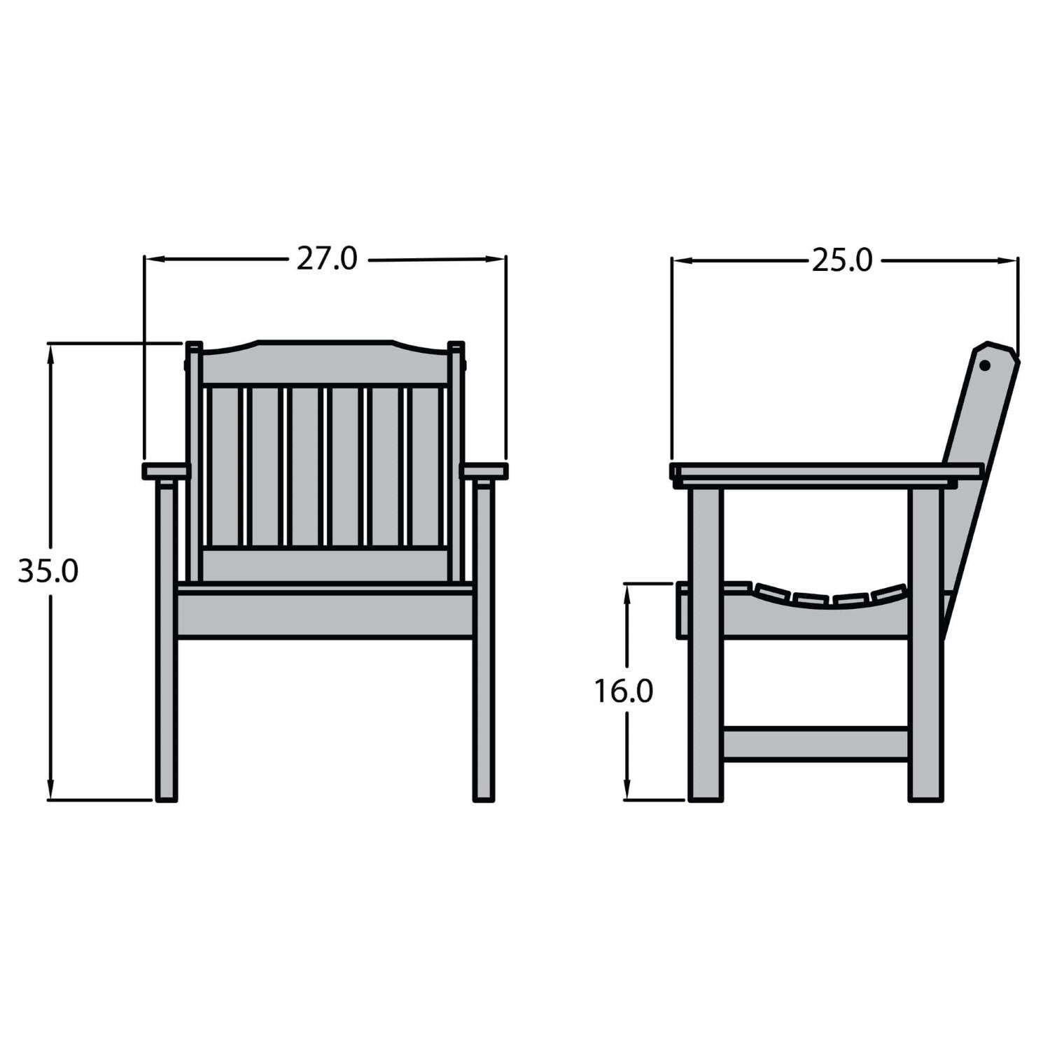 Lakeview Hart Lane Garden Chair White BBQGuys