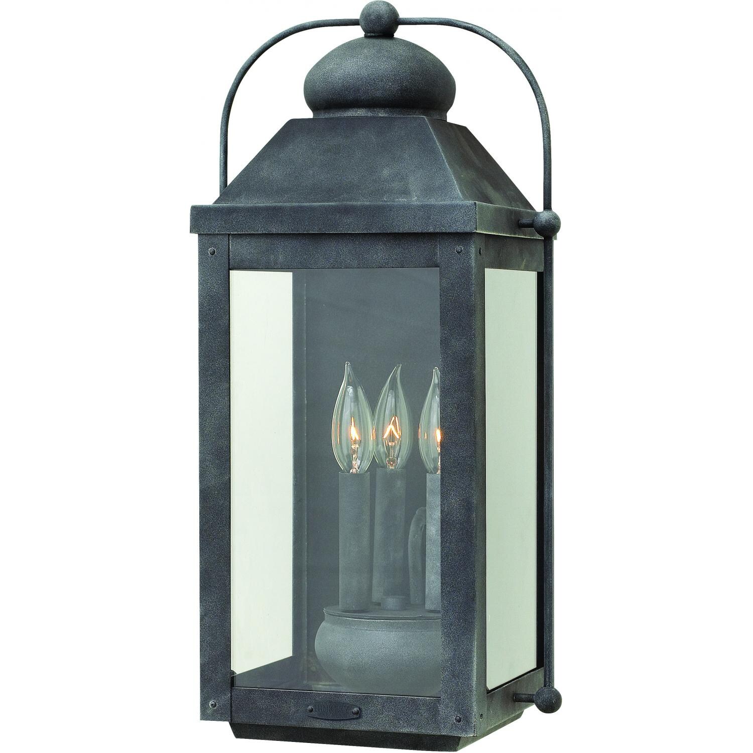 Hinkley Lighting Anchorage 1855DZ 60W Three Light Outdoor Wall Lantern - Aged Zinc thumbnail