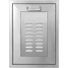 BBQGuys.com Kingston Panel Series 20-Inch Roll-Out Stainless Steel Propane Tank Storage Bin