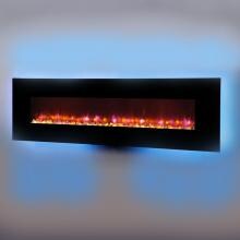 Dynasty Mezzo 94-Inch Wall Mount Electric Fireplace - Black - EF72-P