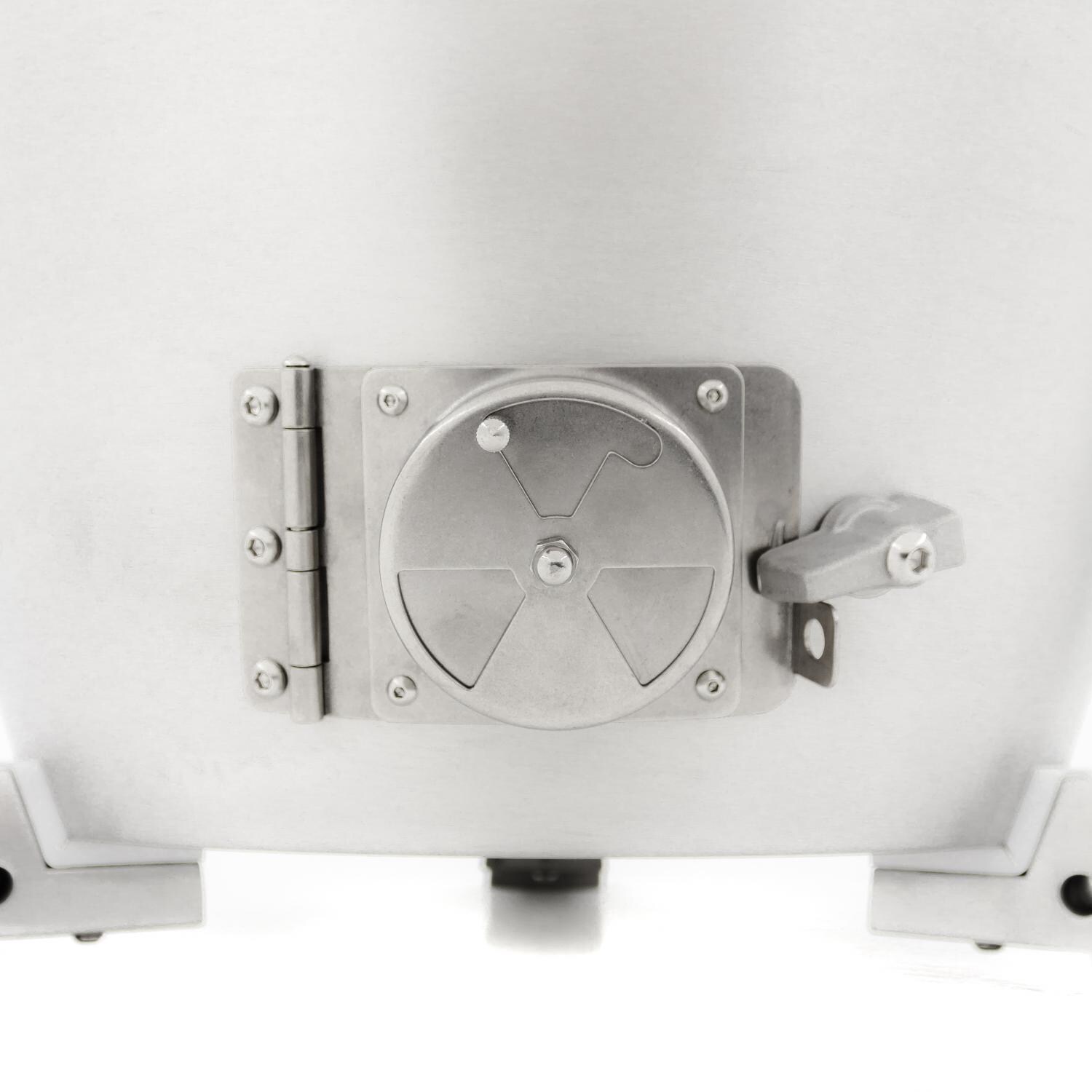 Blaze BLZ-20-KAMADO 20-Inch Cast Aluminum Kamado Grill On Stainless Steel Cart - Bottom Vent Closed thumbnail