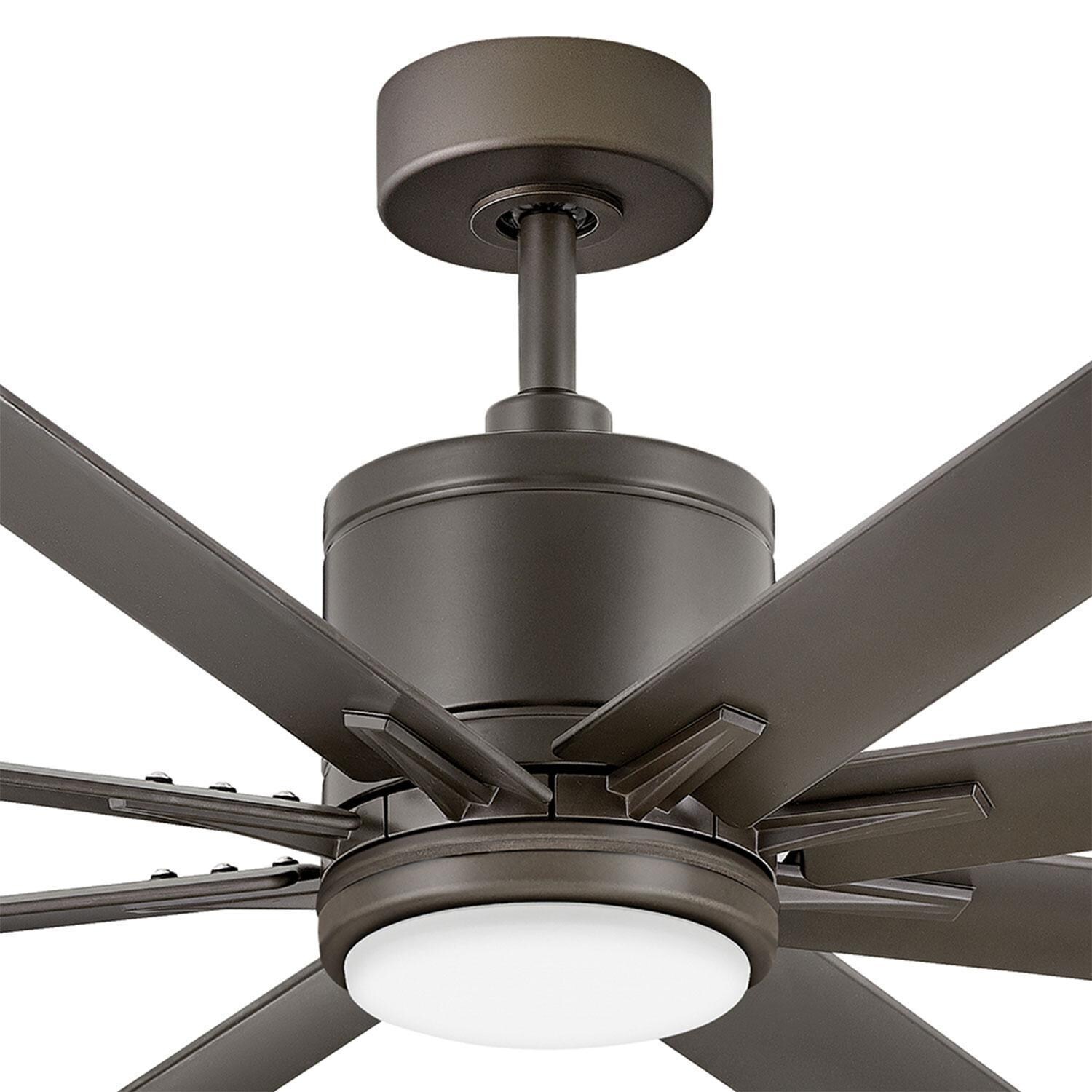 Hinkley Lighting 907166FMM-LWD Vantage 66-in Indoor / Outdoor LED Smart Ceiling Fan - Metallic Matte Bronze - Blades & LED Light - Detail thumbnail