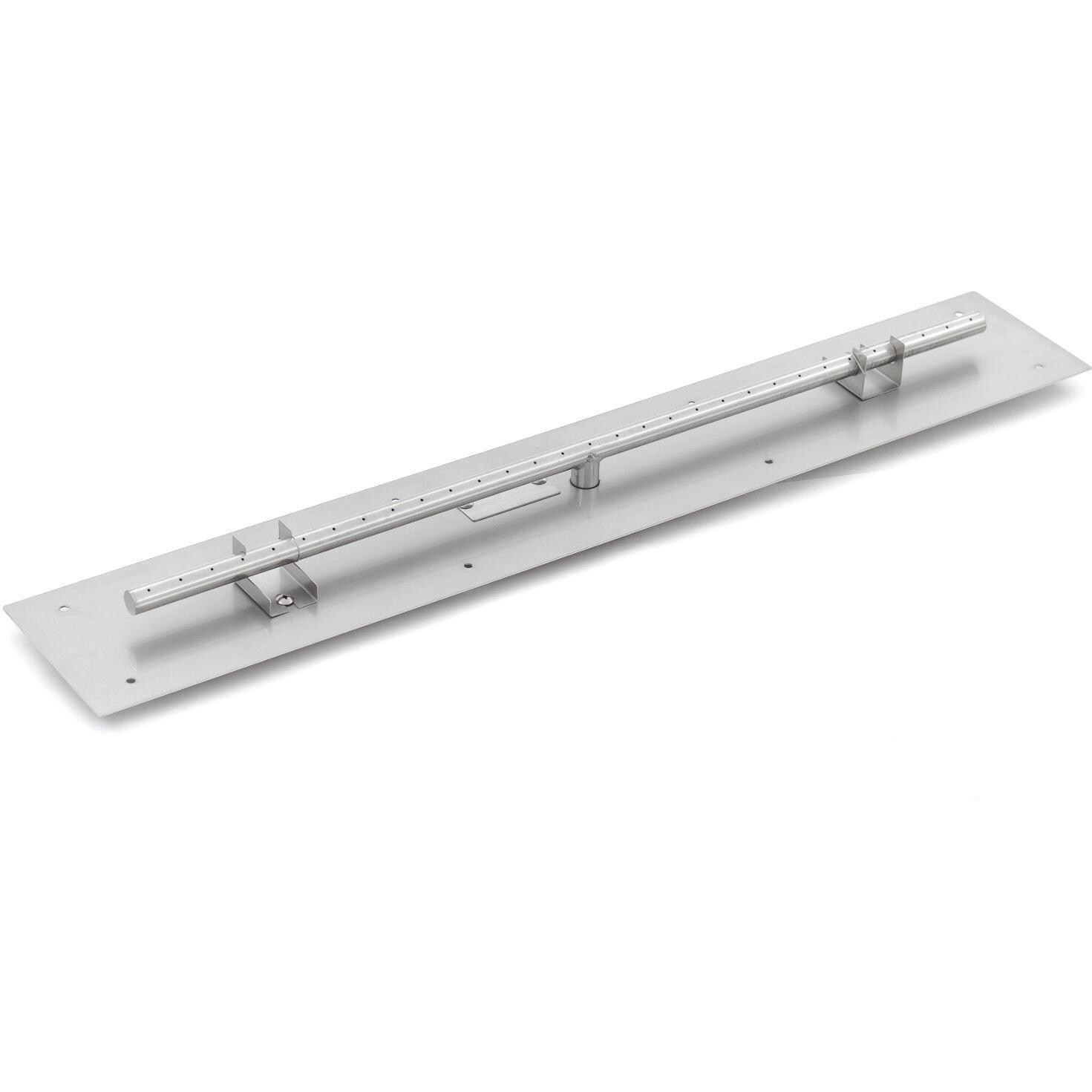 BBQGuys Signature 36-Inch Flat Linear Pan With 31-Inch Natural Gas T-Burner