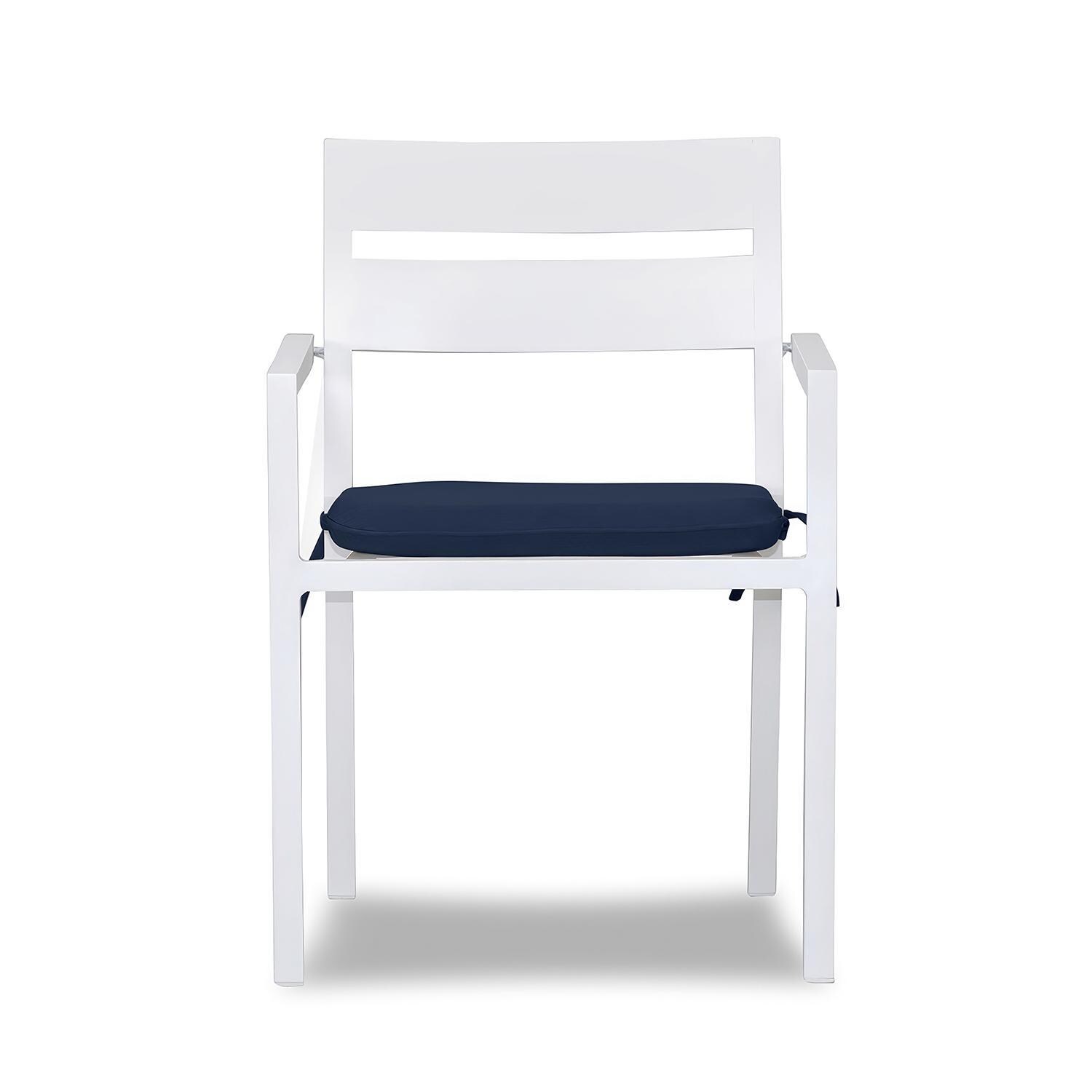 Calm Bay 9 Pc Rectangular Dining Set in White/Spectrum Indigo by Lakeview - Chair - White Background thumbnail