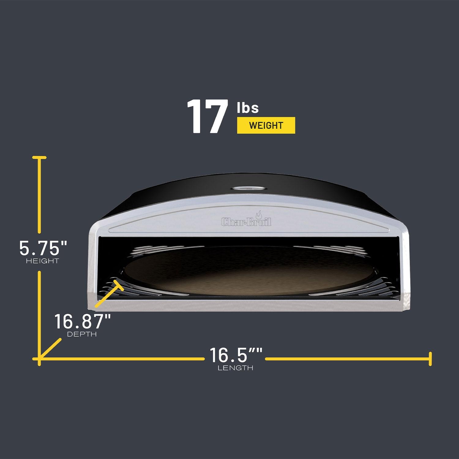 Charbroil 2415977 Universal Pizza Oven Grill Accessory - Dimensional thumbnail