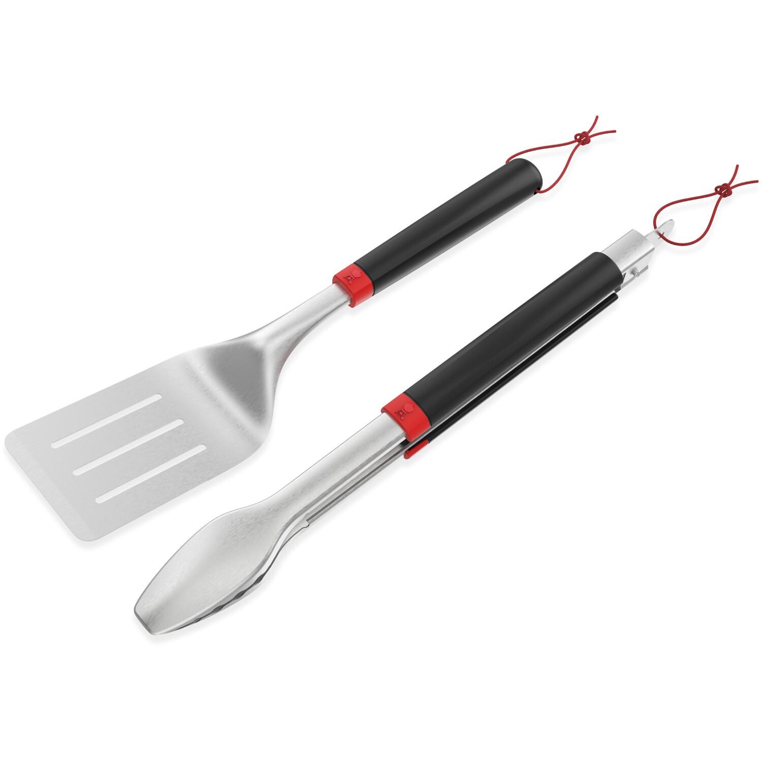 Weber 3401326 2 Pc BBQ Tool Set - Angled Right - White Background thumbnail