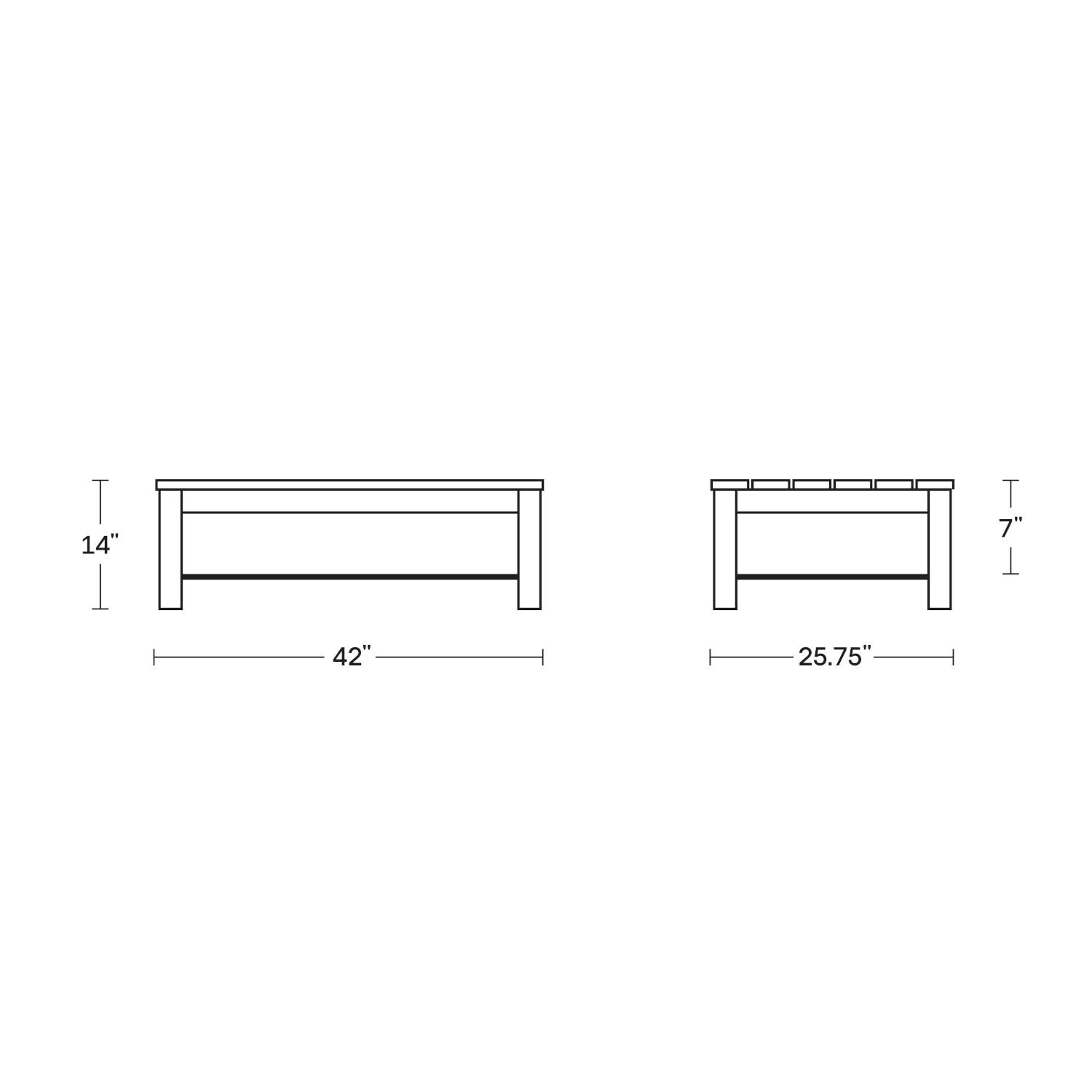 Neighbor CTABLE1 Teak Coffee Table - Dimensions thumbnail