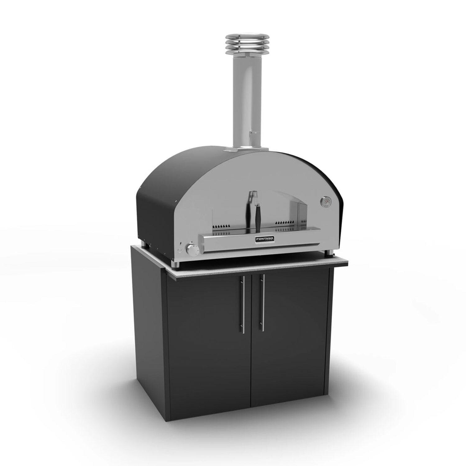 Fontana Forni ELY-MOD-OVEN-100 Elysia Oven 100 Cabinet Module - Grill Attached (Not Included) - White Background thumbnail