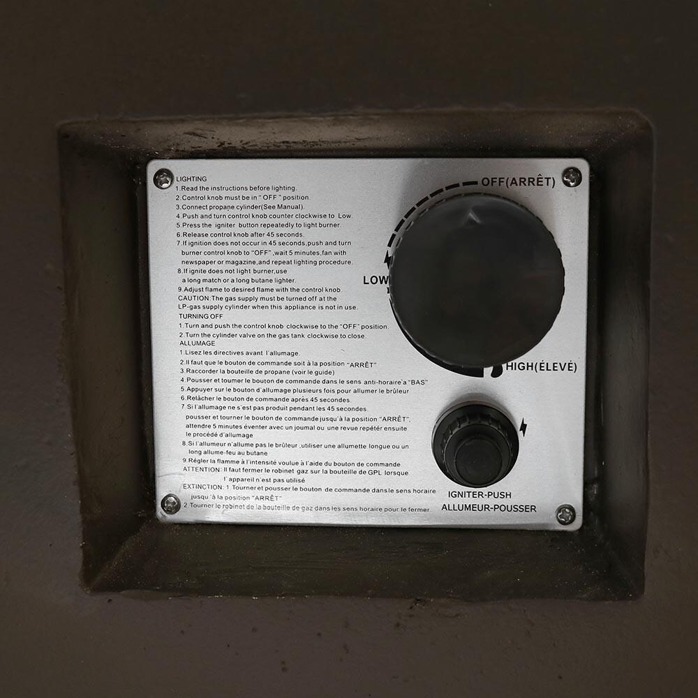 Ultimate Patio 56-Inch Rectangular Propane Gas Fire Pit Coffee Table - Control thumbnail