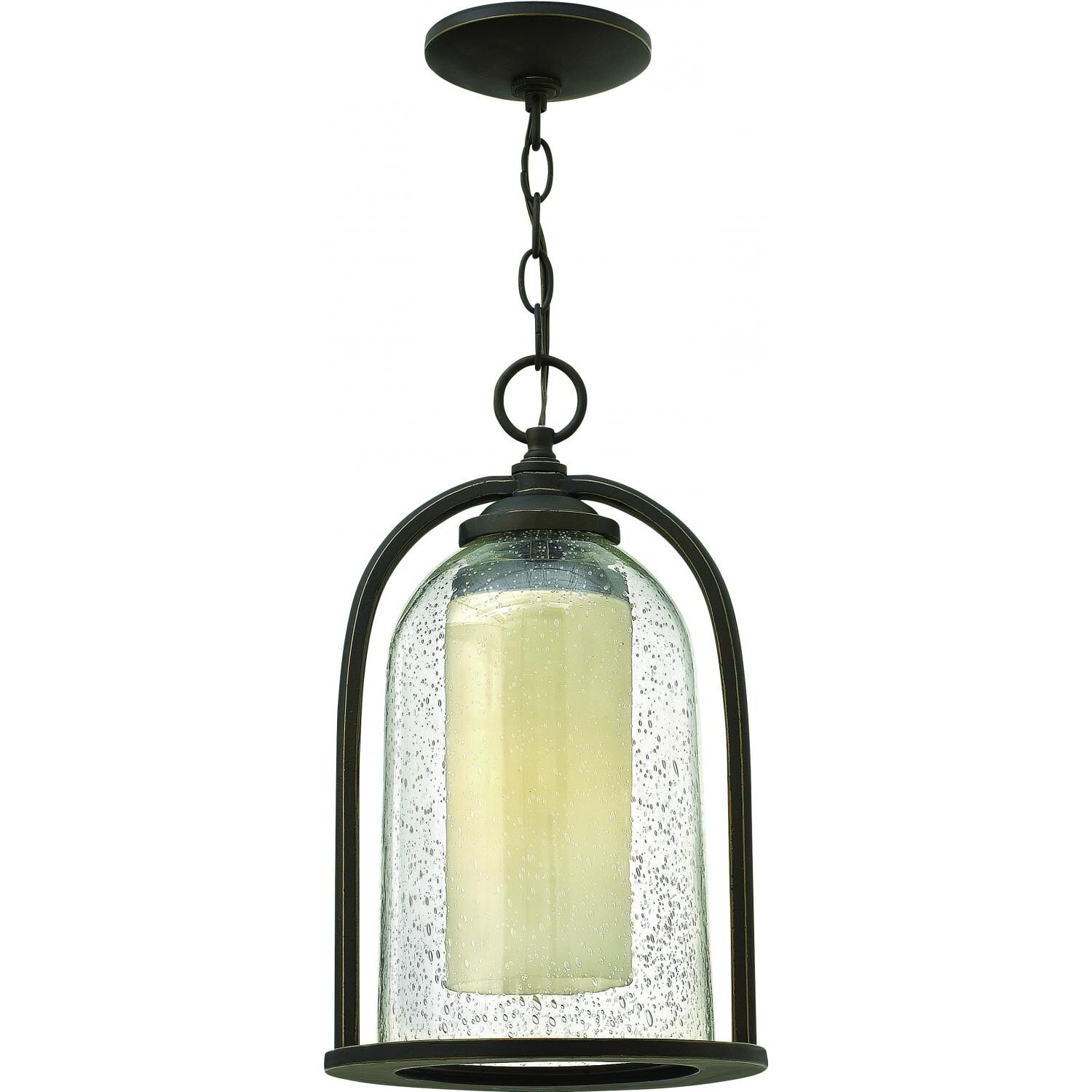 Hinkley Lighting Quincy One Light 16-Inch Outdoor Hanging Lantern - Oil Rubbed Bronze - 2612OZ image