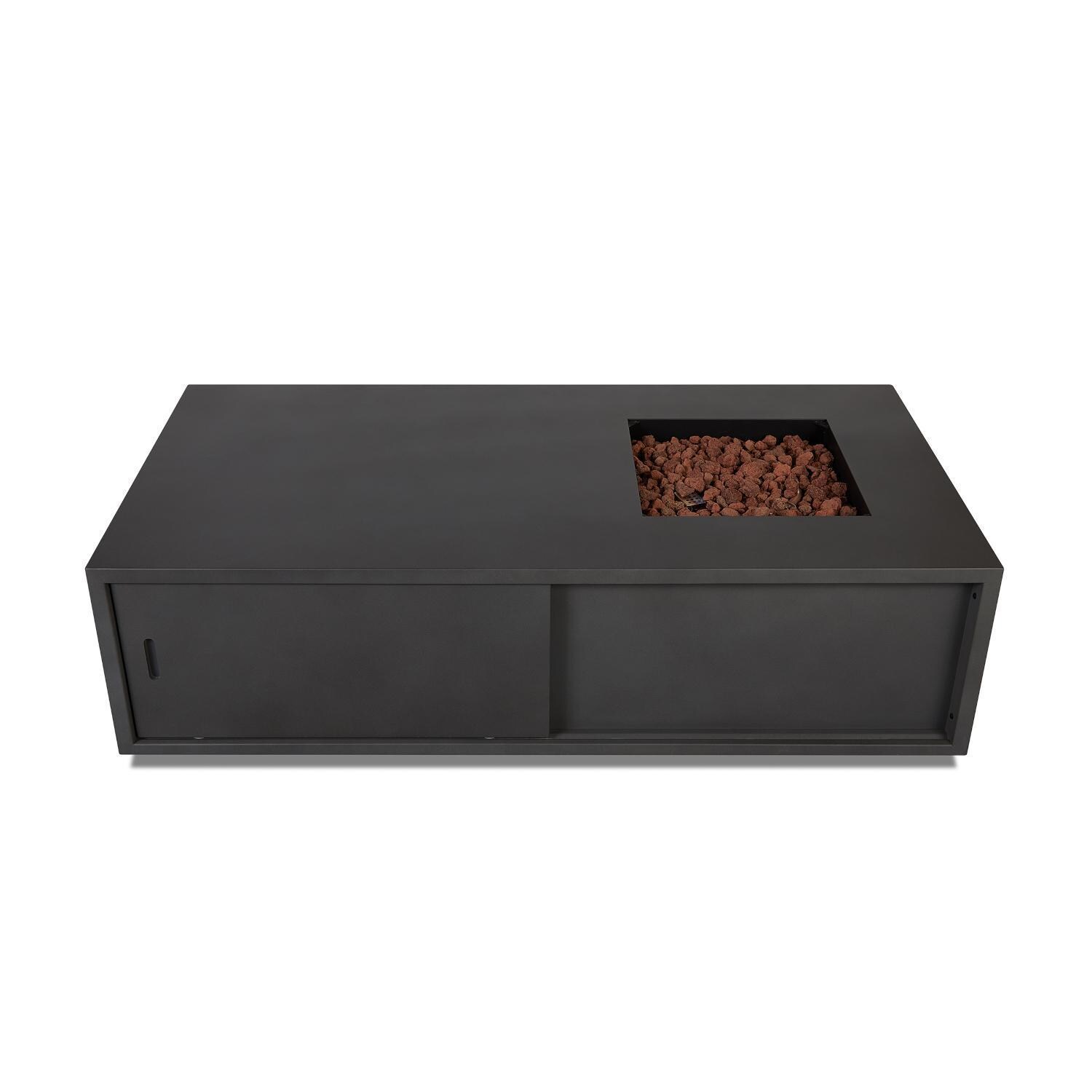 Lakeview Outdoor Designs SC-C580NG-WSLT Treme 60-Inch Rectangle Natural Gas Fire Table - Top View thumbnail