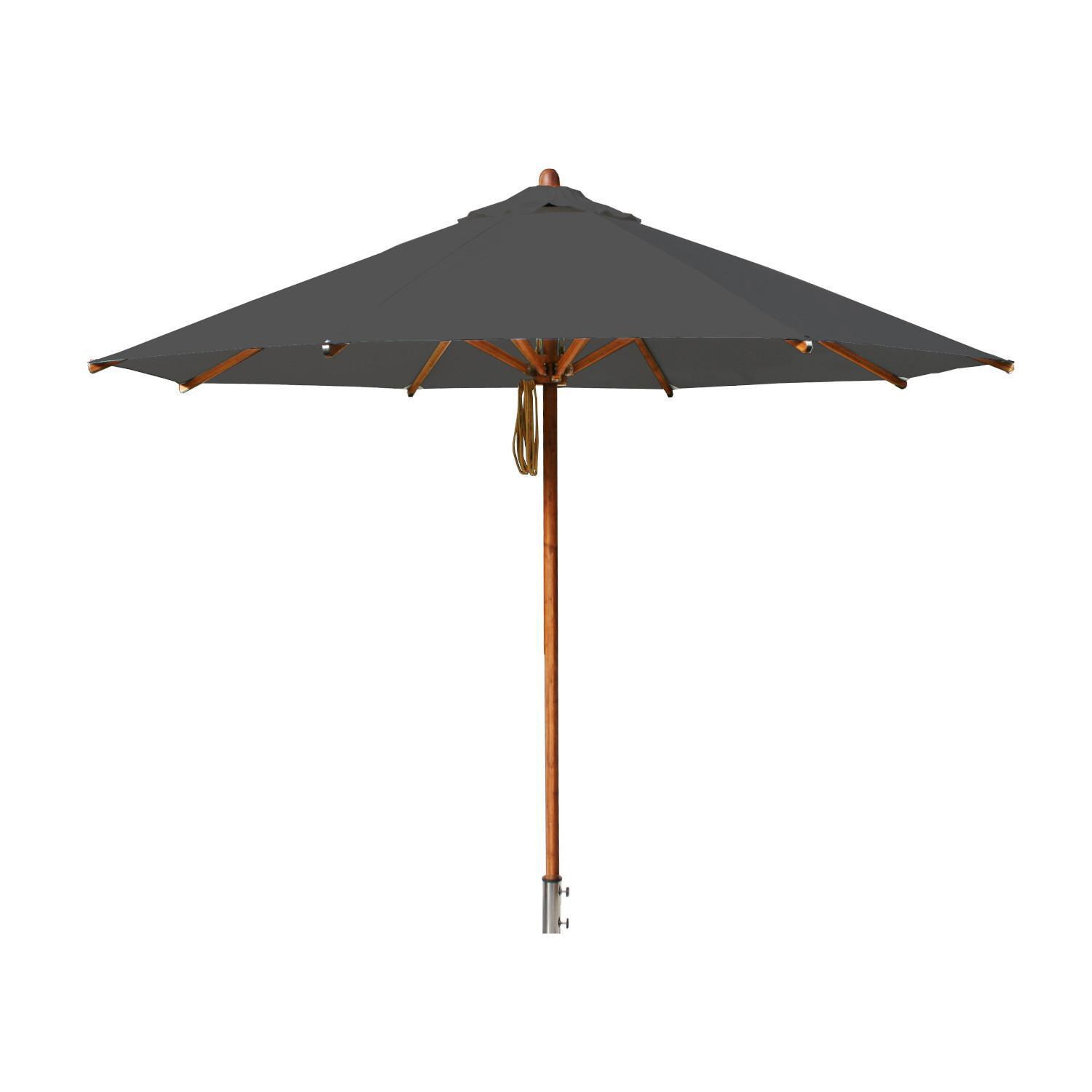 Bambrella Levante 11 1/2 Ft. Round Market Umbrella With Grey Canopy (Umbrella Base Not Included) thumbnail