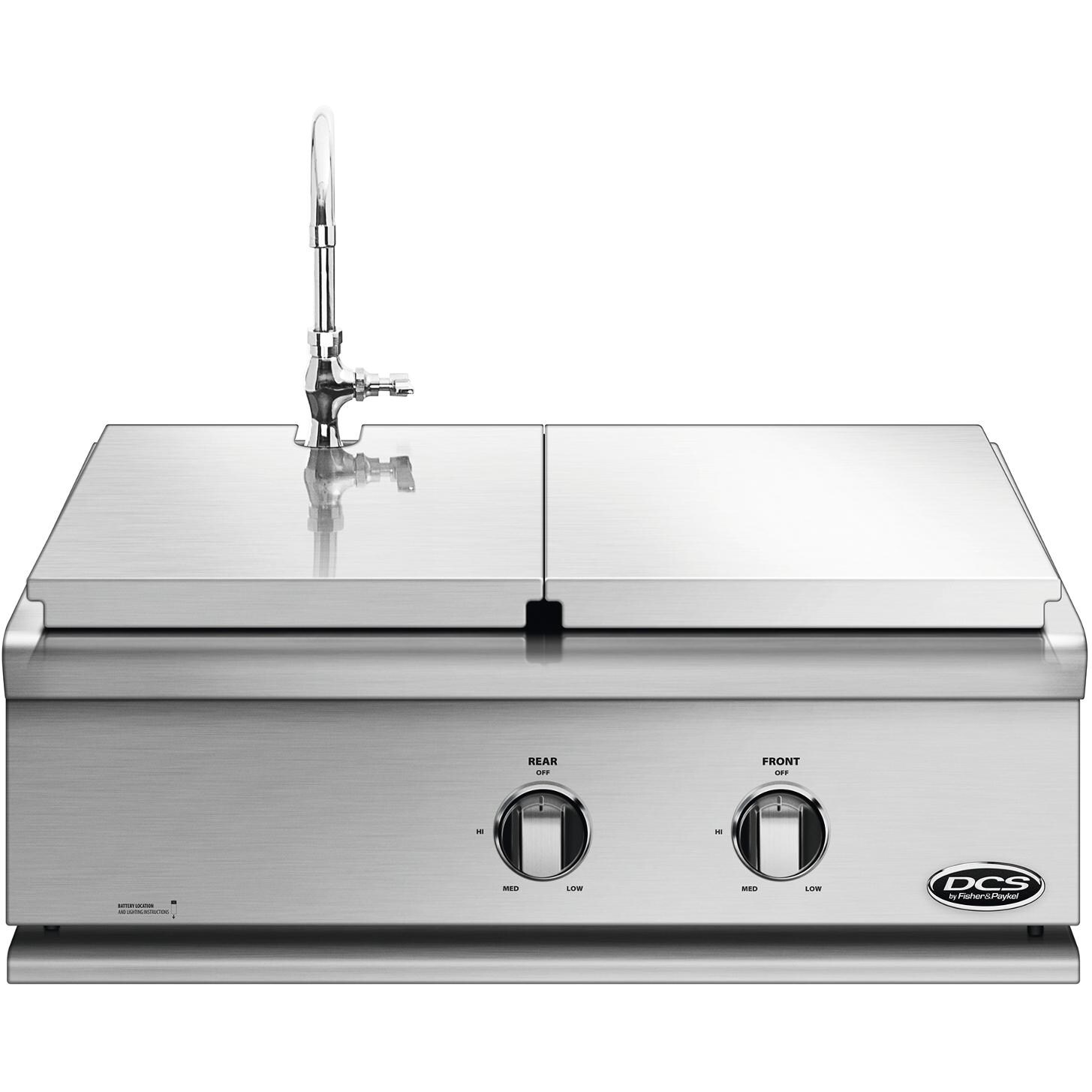 DCS 30Inch Liberty BuiltIn Natural Gas Double Side Burner And Sink BFGC30BSN BBQGuys
