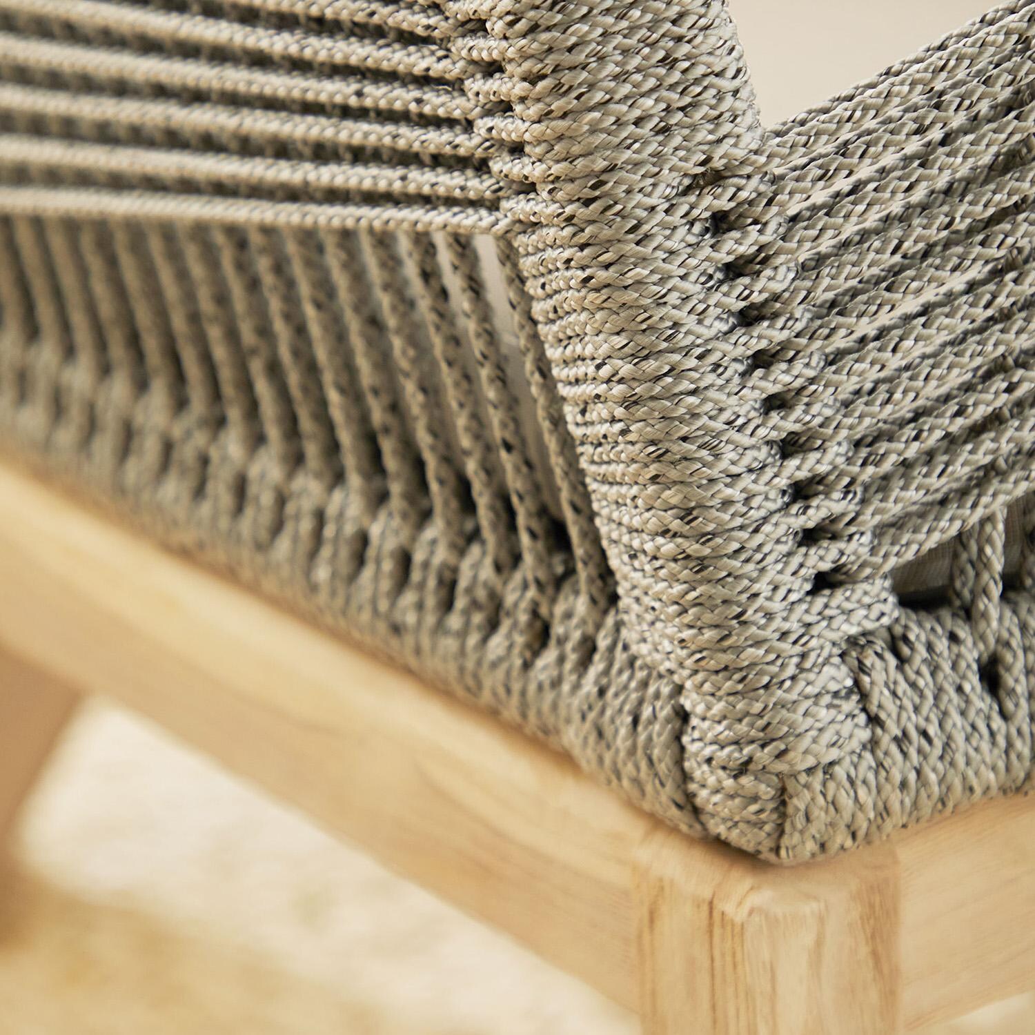 Lakeview Peninsula Way 2 Pc Woven Rope Dining Arm Chair in Platinum - Side Detail thumbnail