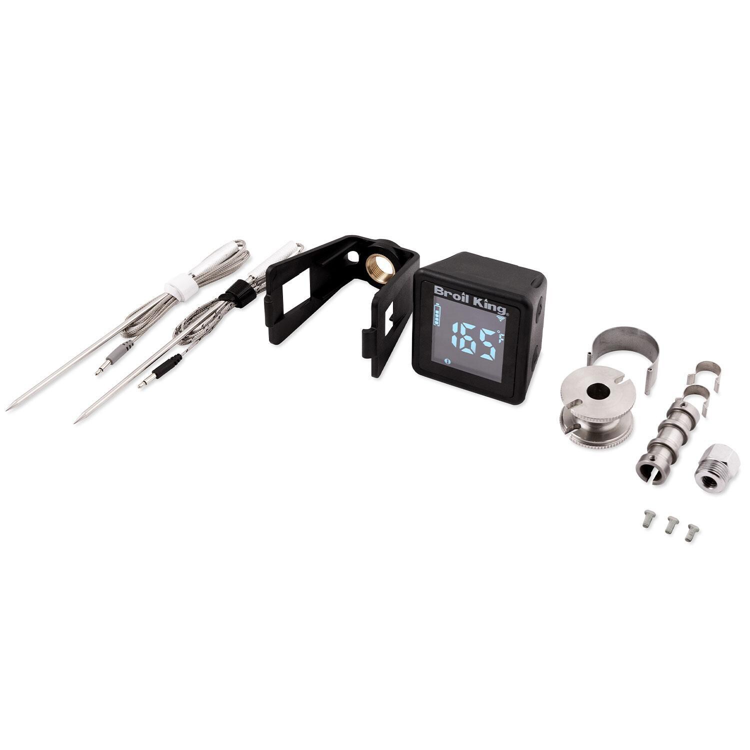 Broil King 61939 iQUE Smart Thermometer - Mounting Kit, Probes, Screws, and Thermometer - Lifestyle thumbnail