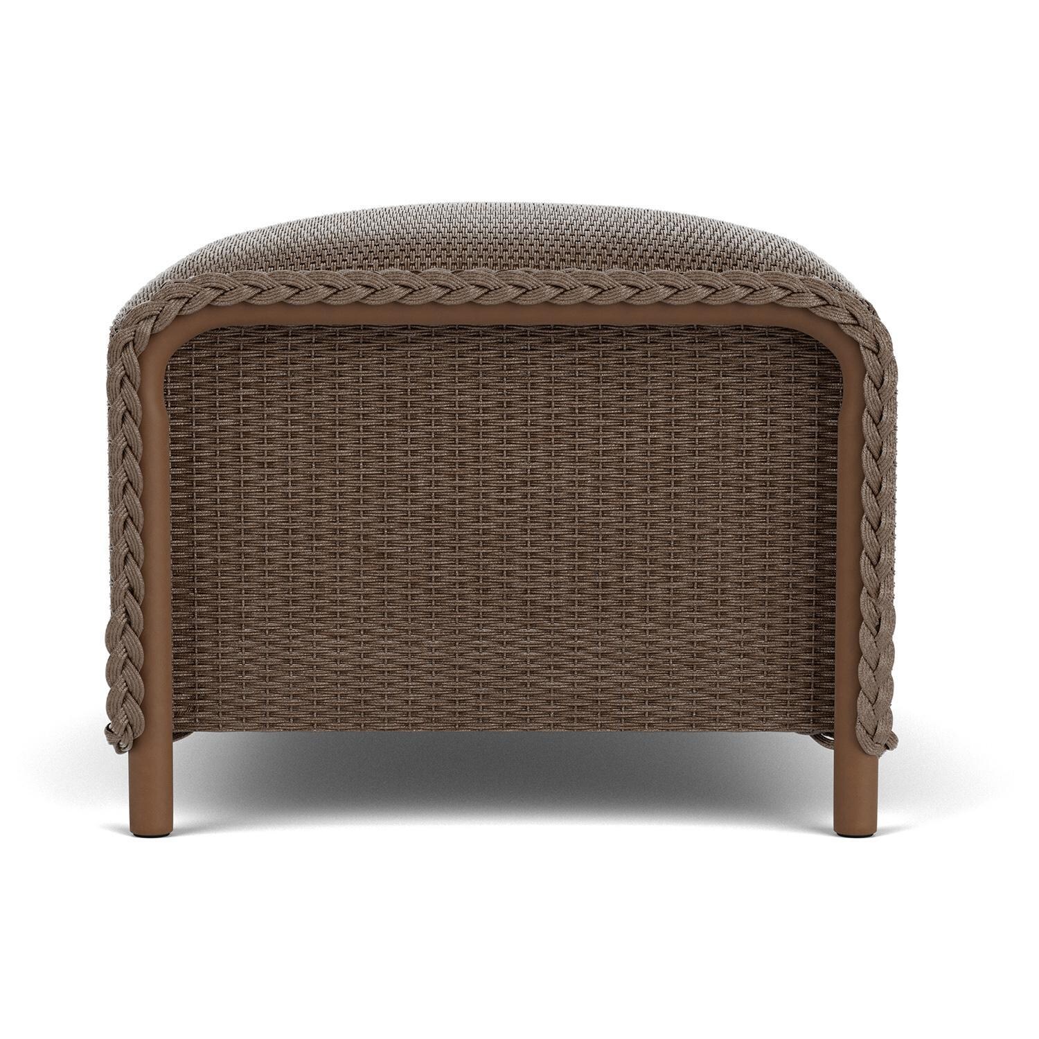 Lloyd Flanders Reflections 4-Piece Seating Set W/ Ottoman & End Table in Bark Finish - Ottoman Side thumbnail