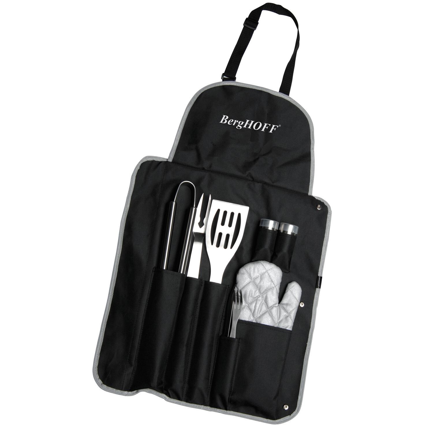 BergHOFF 1100189 Cubo 9-Piece Stainless Steel BBQ Set W/ Wrap thumbnail