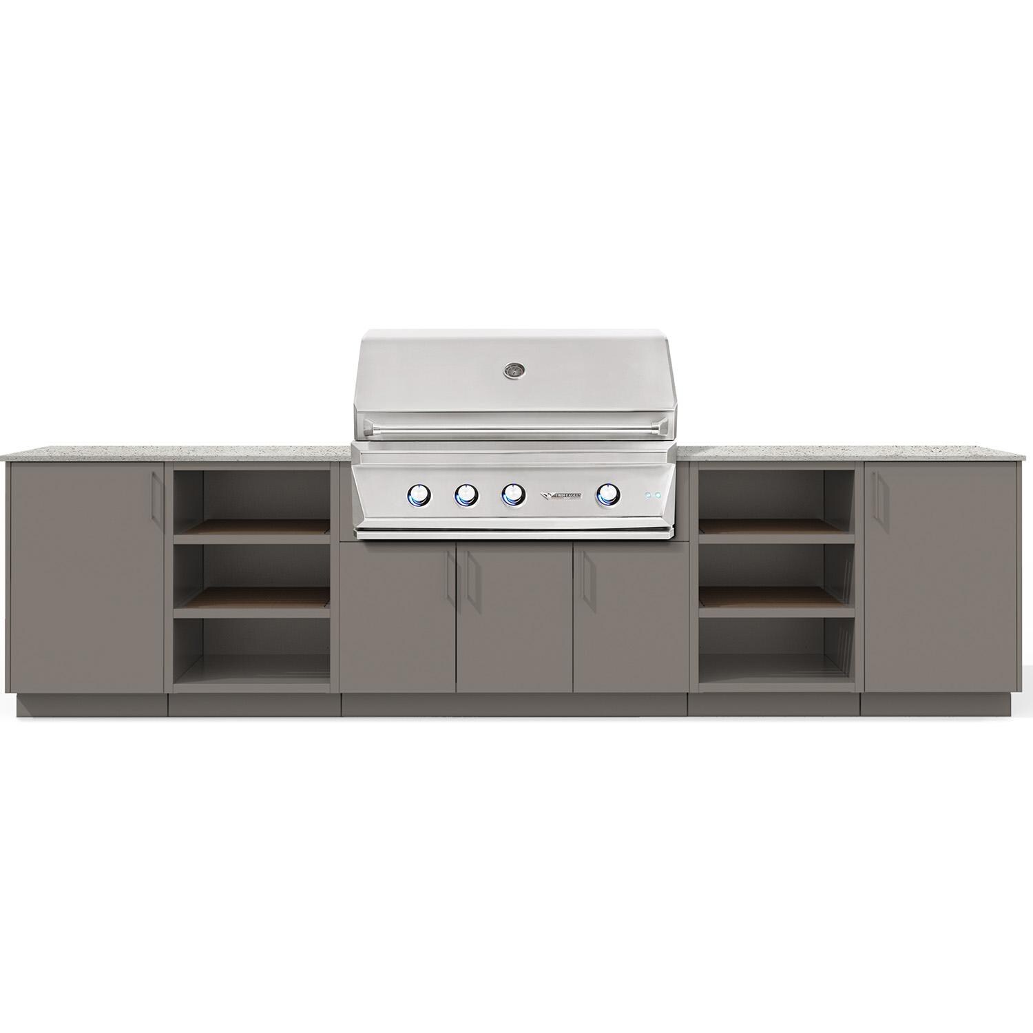 Urban Bonfire Savannah 42 Outdoor Kitchen w/ Twin Eagles Propane Grill, Keon Dekton Countertop & Clay Finish - B-Savannah-42-TwinEagles-Keon-Clay