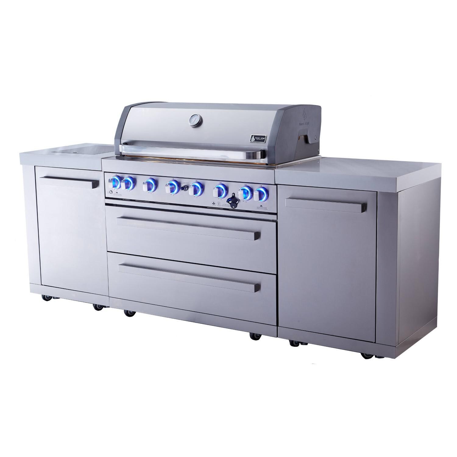 Mont Alpi - MAi805 - Grill Island - Stainless Steel - White Background thumbnail