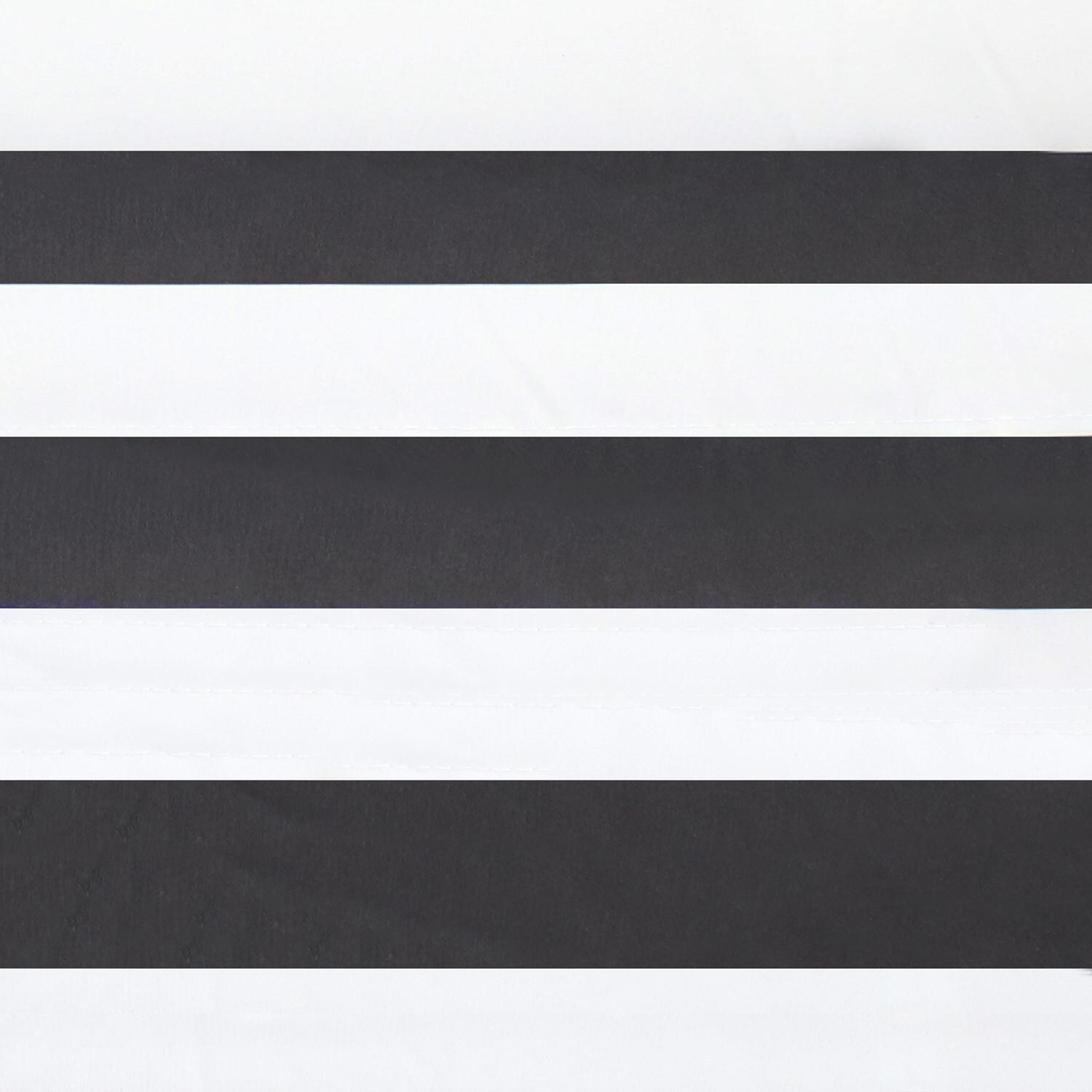 Ultimate Patio Quilted Double Hammock w/ 12-Foot Stand - Black & White Stripe - Fabric Detail thumbnail