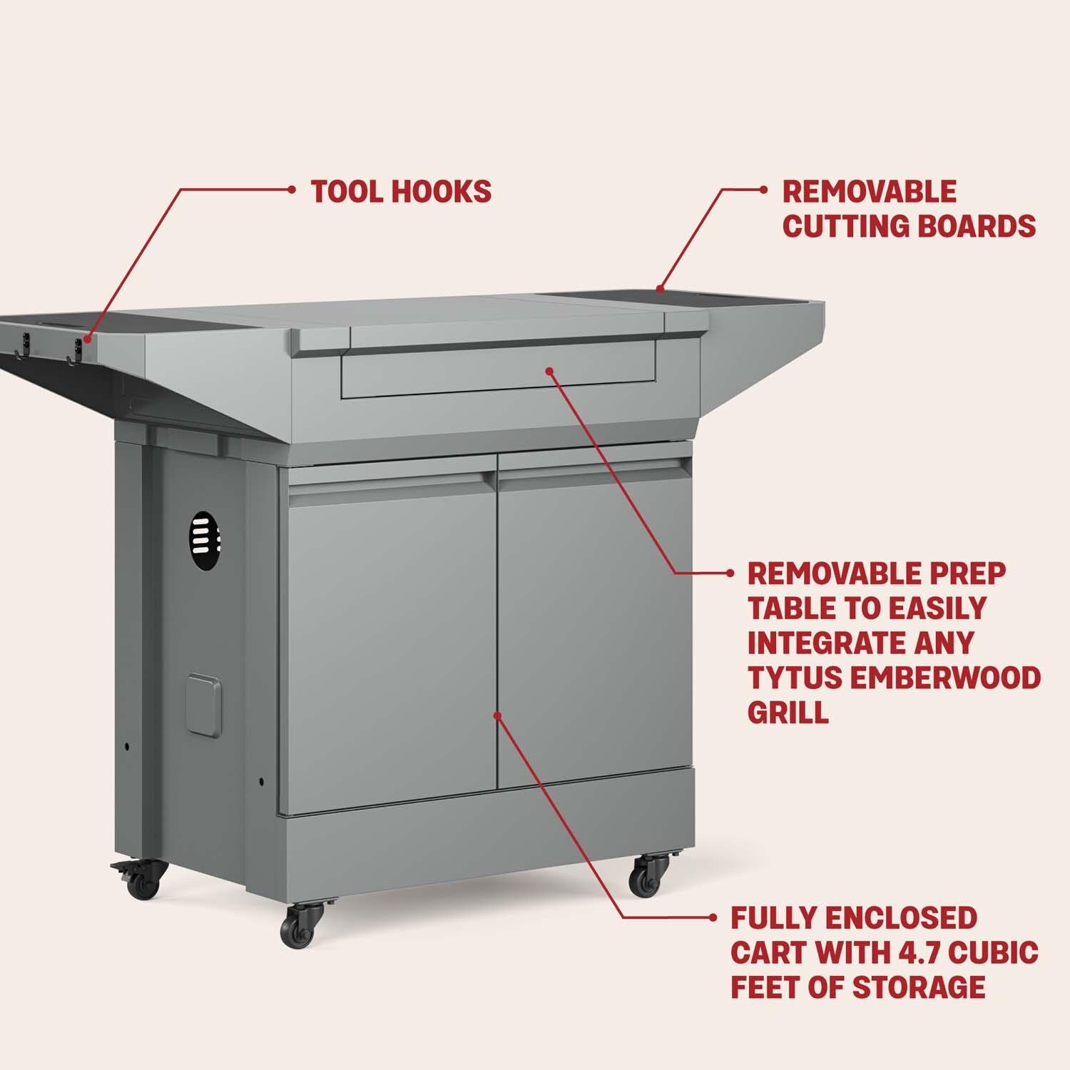 TYTUS TDT-GHS-XLCT Emberwood Prep Cart - Features - Detail thumbnail