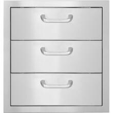 BBQGuys.com Kingston Series 20-Inch Stainless Steel Double Access Drawer With Paper Towel Dispenser