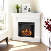 Real Flame Chateau 40-Inch Corner Electric Fireplace With Mantel - White - 5950E-W image