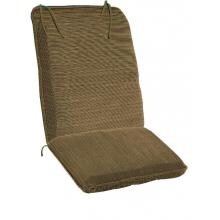 Sunbrella Dupione Walnut Medium Outdoor Replacement Reclining Armchair Cushion Set W/ Knife Edge By Oxford Garden image