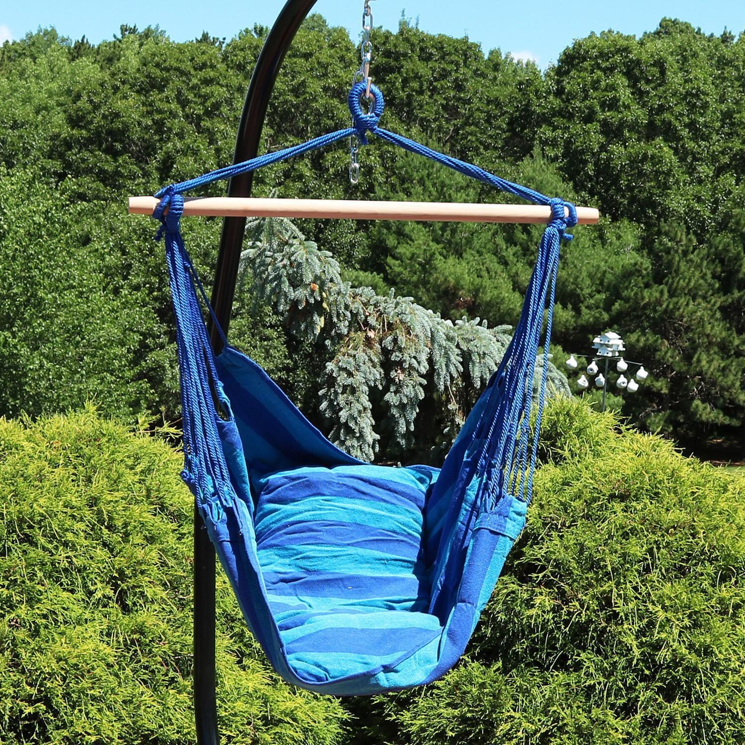 Ultimate Patio Hanging Hammock Chair - Set of 2 - Oasis - Lifestyle (Hammock Stand Not Included) thumbnail