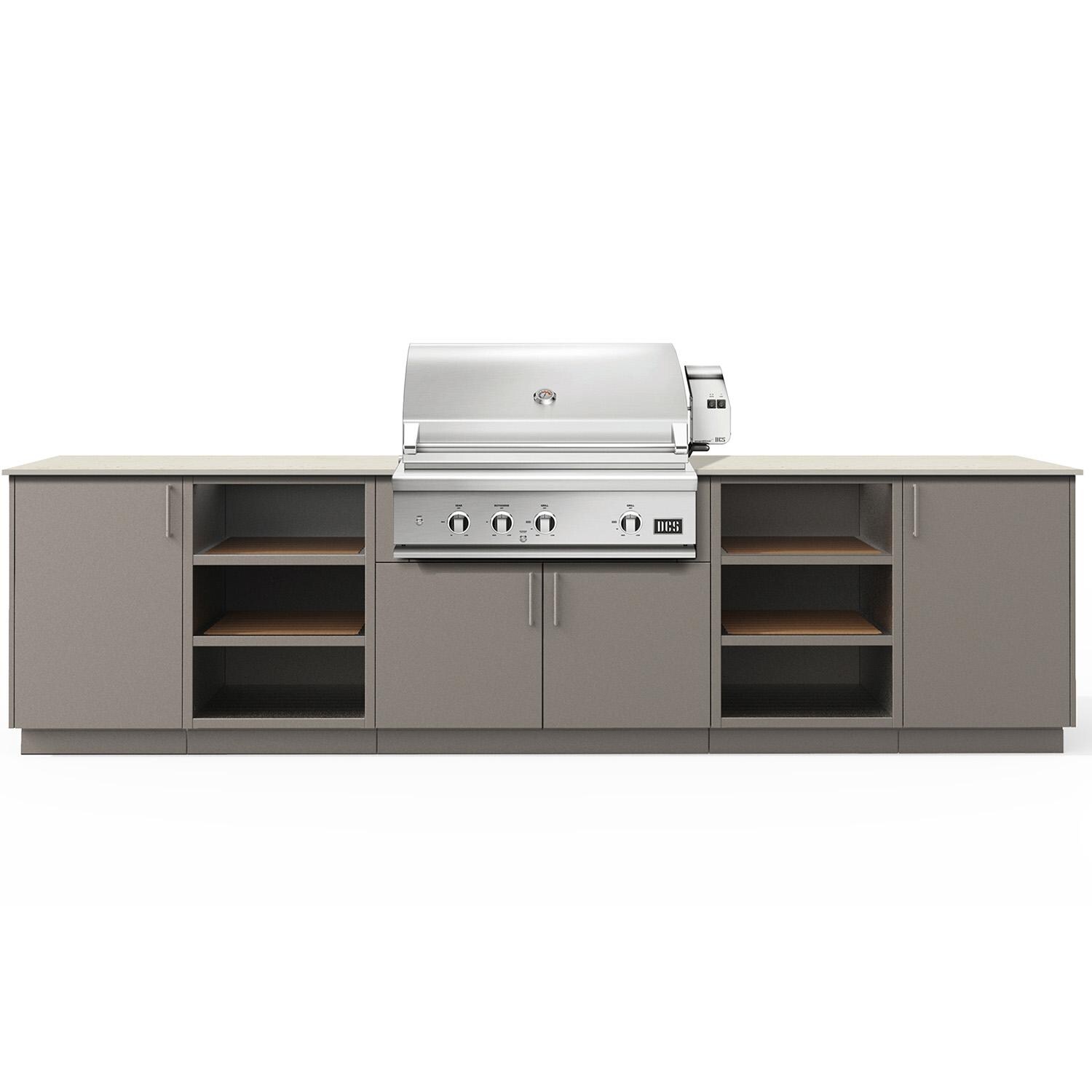 Urban Bonfire B-Savannah-36-DCS-Danae-Clay Savannah 36 Outdoor Kitchen w/ DCS Natural Gas Grill, Danae Countertop & Clay Finish thumbnail