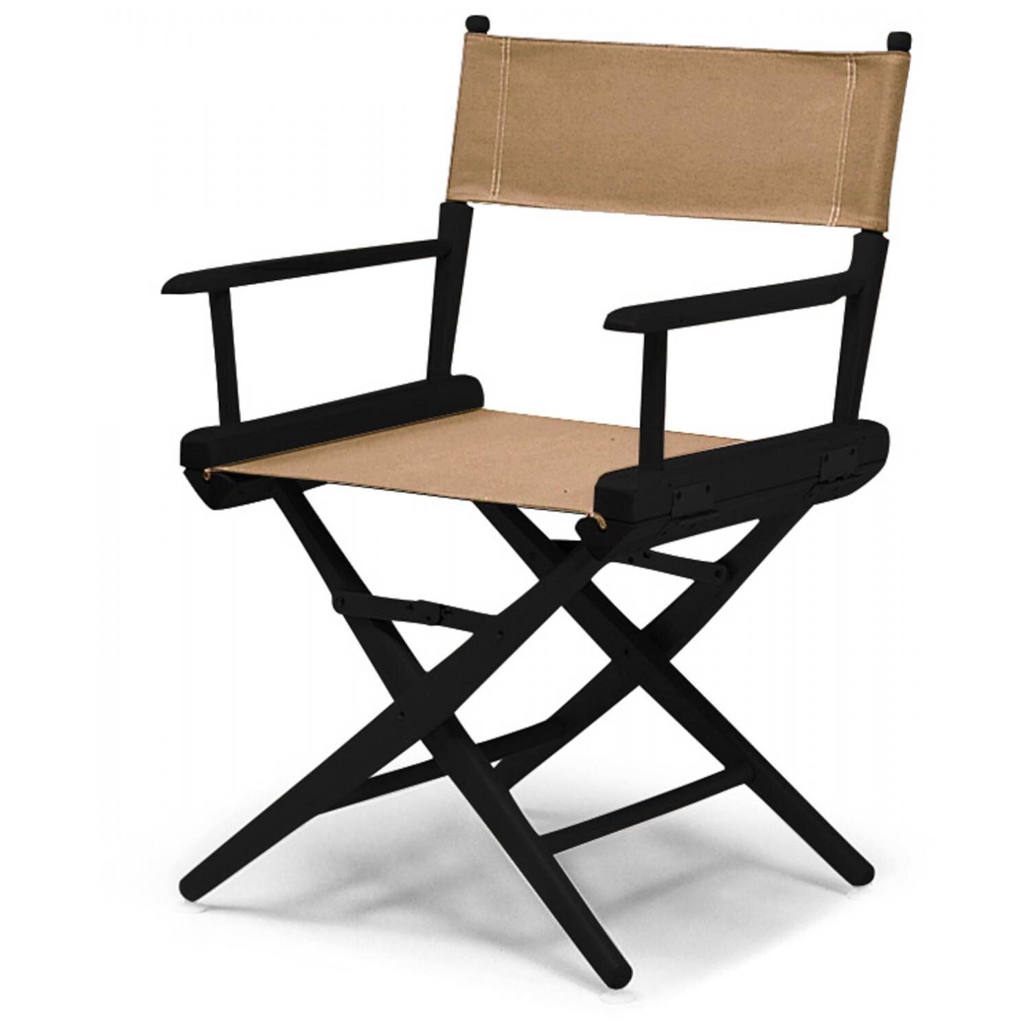 World Famous Dining Height Director Chair By Telescope Casual - Black/Stucco