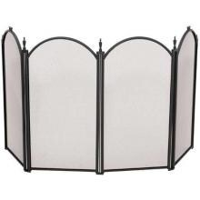 UniFlame 52-Inch 4 Fold Black Mini Fireplace Screen - S-1078