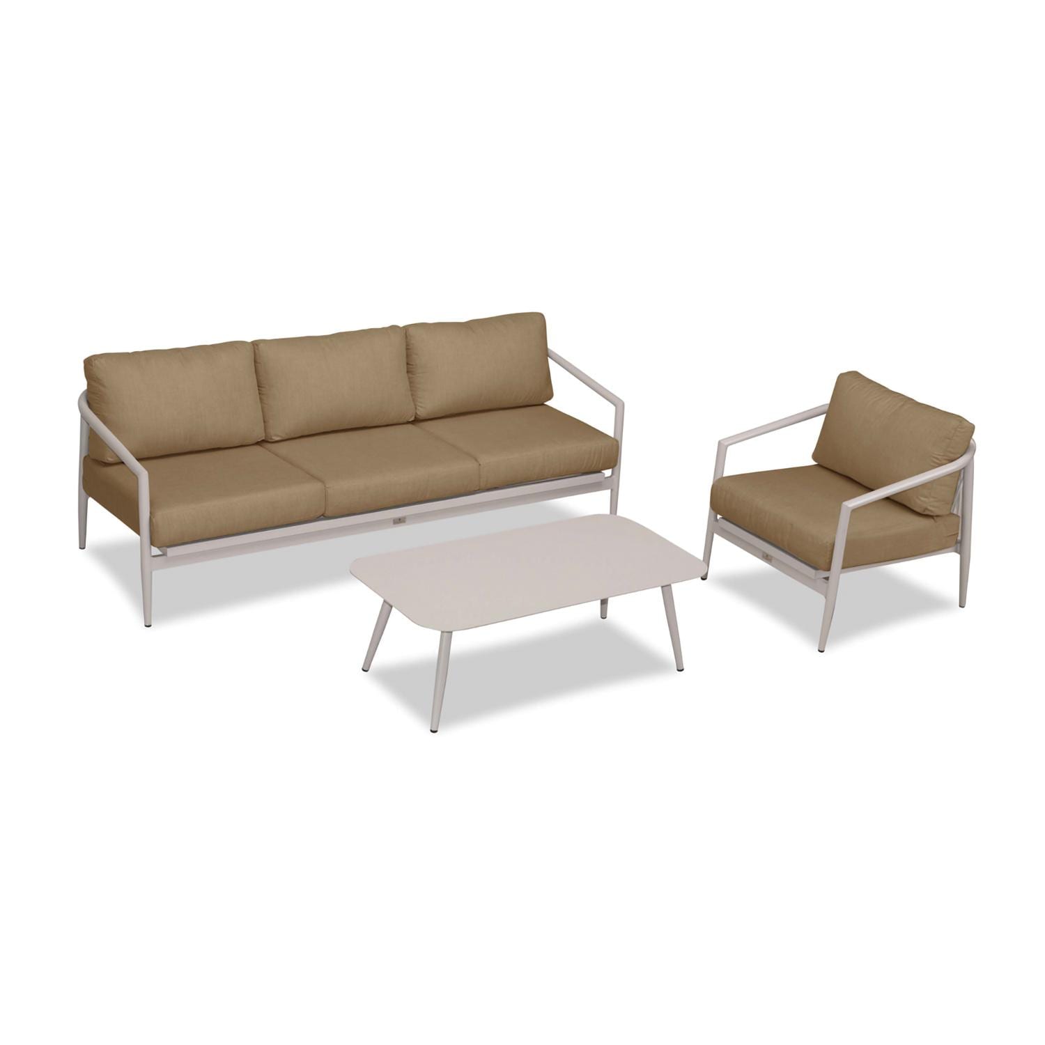 Lakeview Midnight Cove 3 Pc Aluminum Sofa Seating Set in Urban Stone/Carrera/Heather Beige - Top - White Background thumbnail