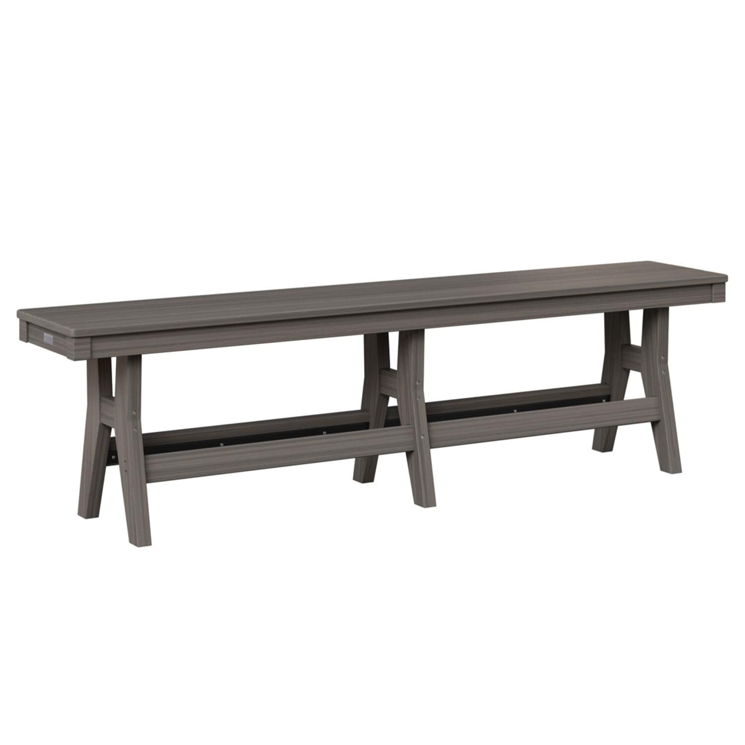 Berlin Gardens Homestead Natural Coastal Grey Rectangular Dining Set - Bench - White Background thumbnail