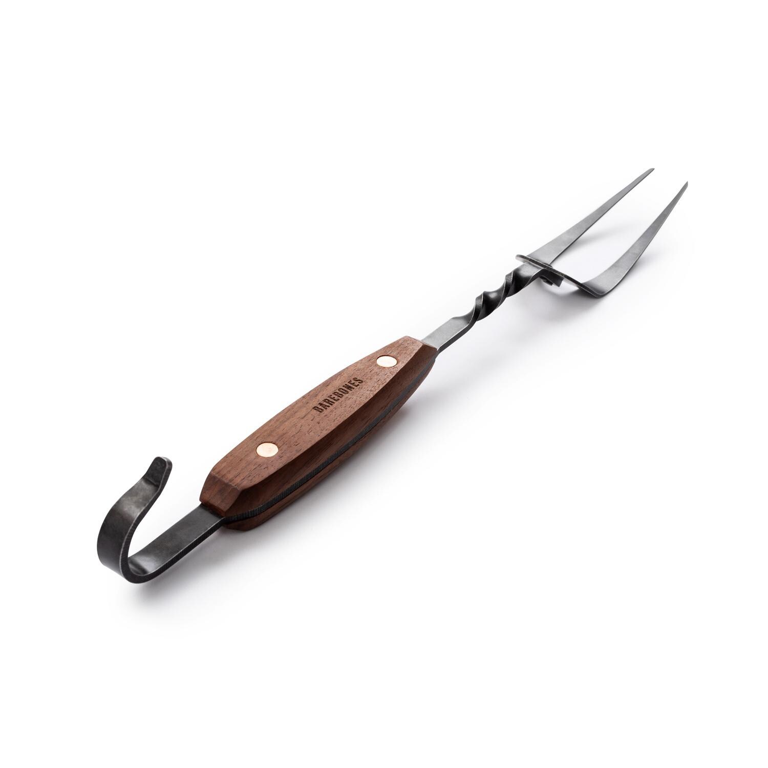 Barebones Living CKW-468 Cowboy Grill Carving Fork - Angled Back View thumbnail