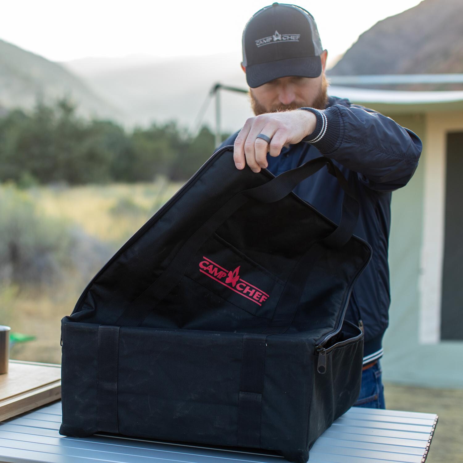 Camp Chef CBFTG250 Carry Bag For VersaTop Single Burner Stoves - Loading The VersaTop Stove (not included) thumbnail