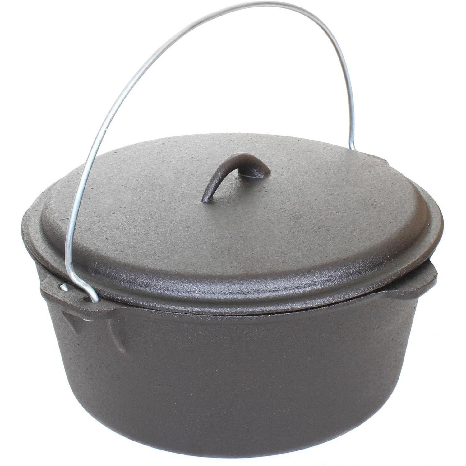 Cajun Cookware 9-Quart Unseasoned Cast Iron Dutch Oven - GL10488 thumbnail