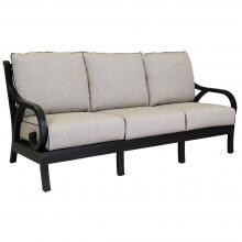 Monterey Aluminum Patio Sofa W/ Sunbrella Frequency Sand Cushions By Sunset West image