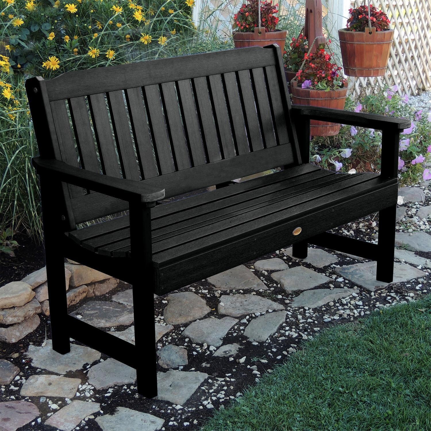 Lakeview Hart Lane Garden Bench - 5ft - Black thumbnail