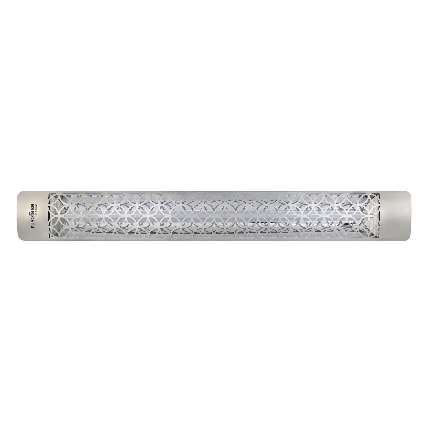 Eurofase EF30480S2 Clover Series 61 Inch 3000 Watt Single Element Marine Grade 480V Electric Patio Heater in Stainless Steel - Off - White Background thumbnail