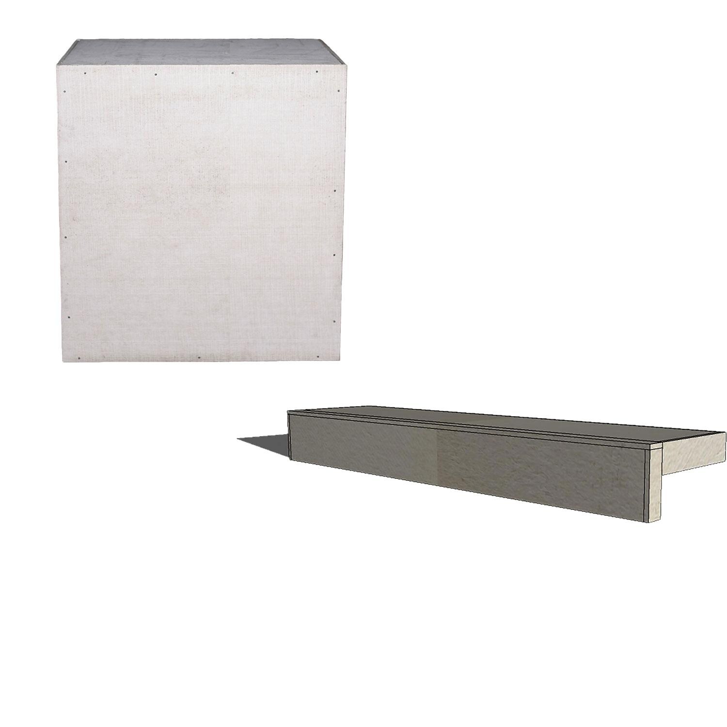 Universal 36 Inch Outdoor Kitchen Filler Cabinet - ADA And Universal 36 Inch Ready To Finish Overhang Raised Bar