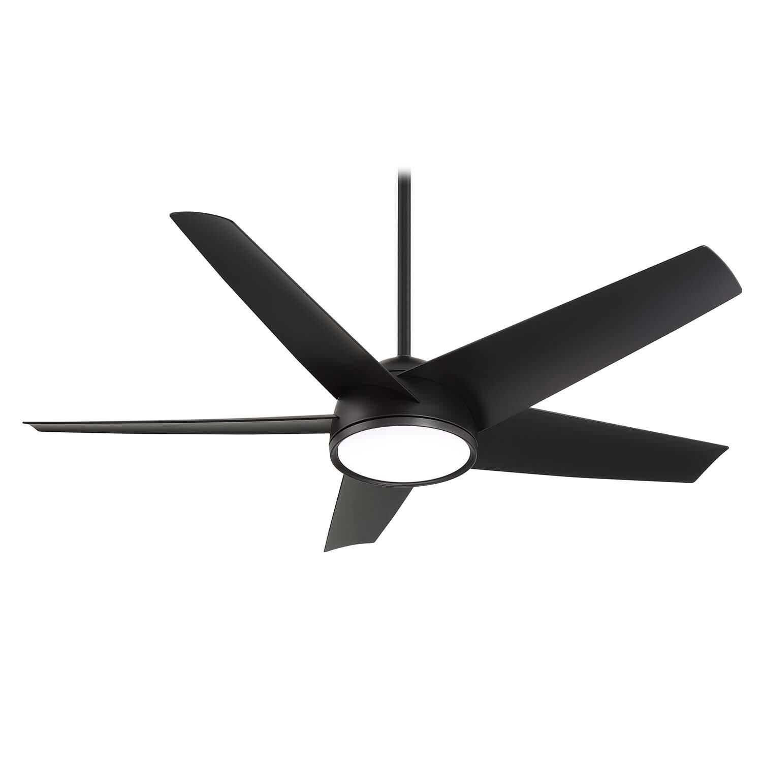 58-in F781L-CL Chubby Fan in Coal Black w/ Coal Black Blades by Minka-Aire - White Background thumbnail