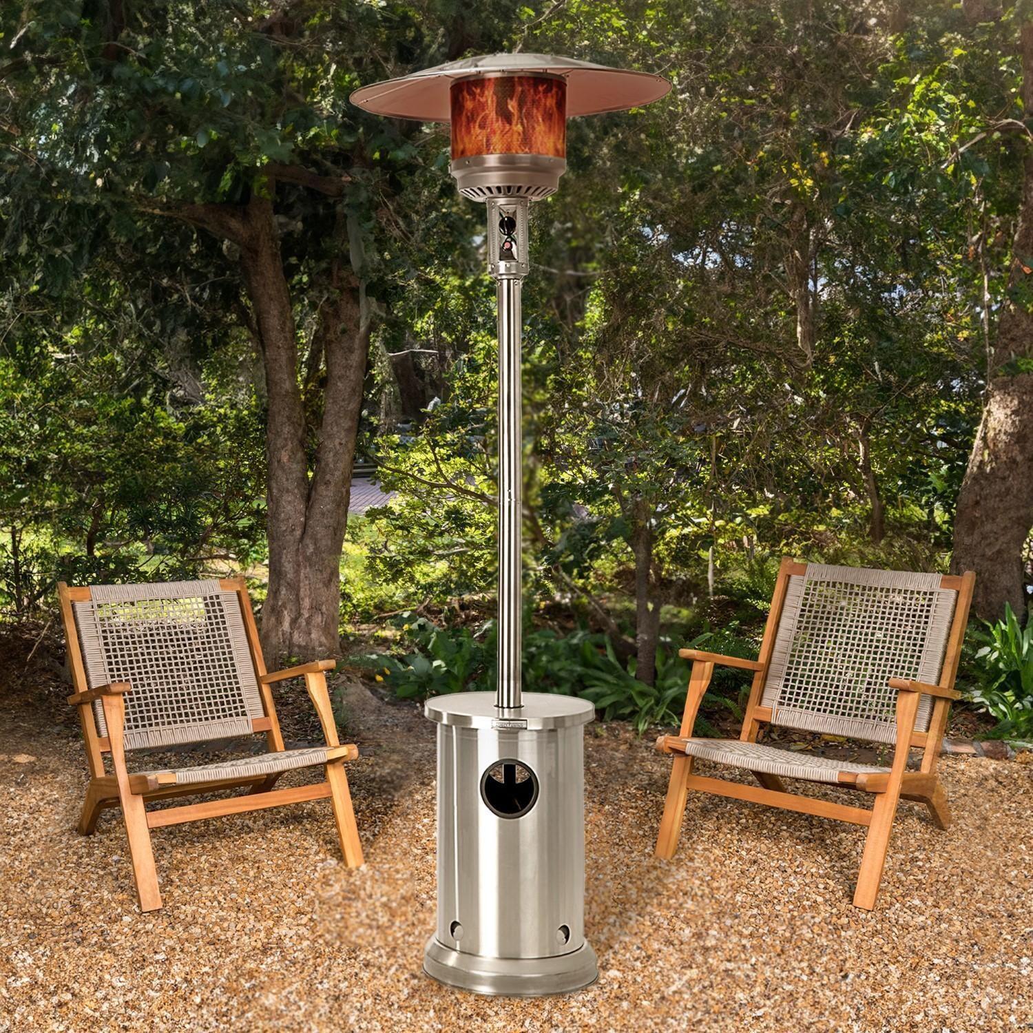 Crewview 3 Pc Outdoor Seating Set w/ Patio Heater by Ultimate Patio - Lifestyle thumbnail