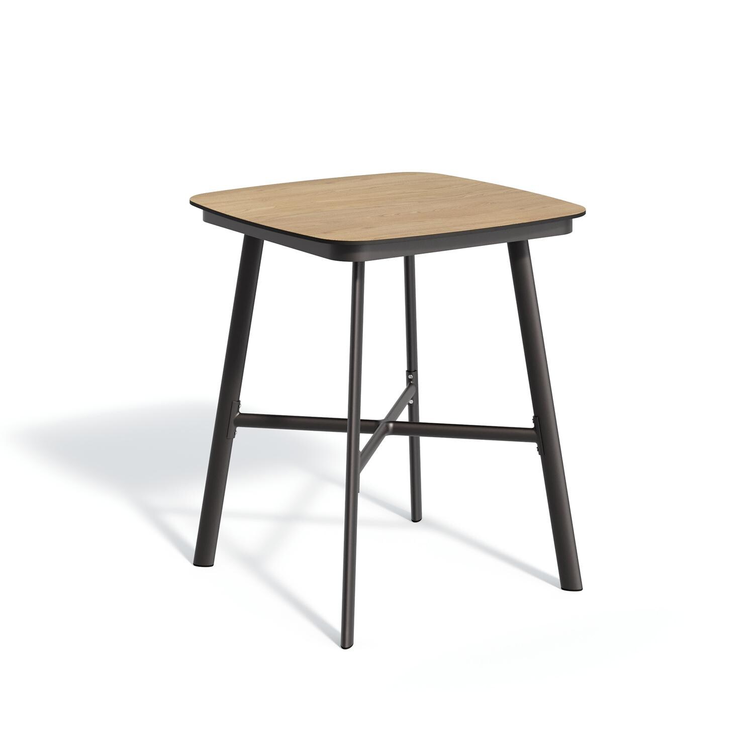 Eiland 36 Inch Carbon Aluminum Bar Table W/ Enigma HPL Table Top By Oxford Garden