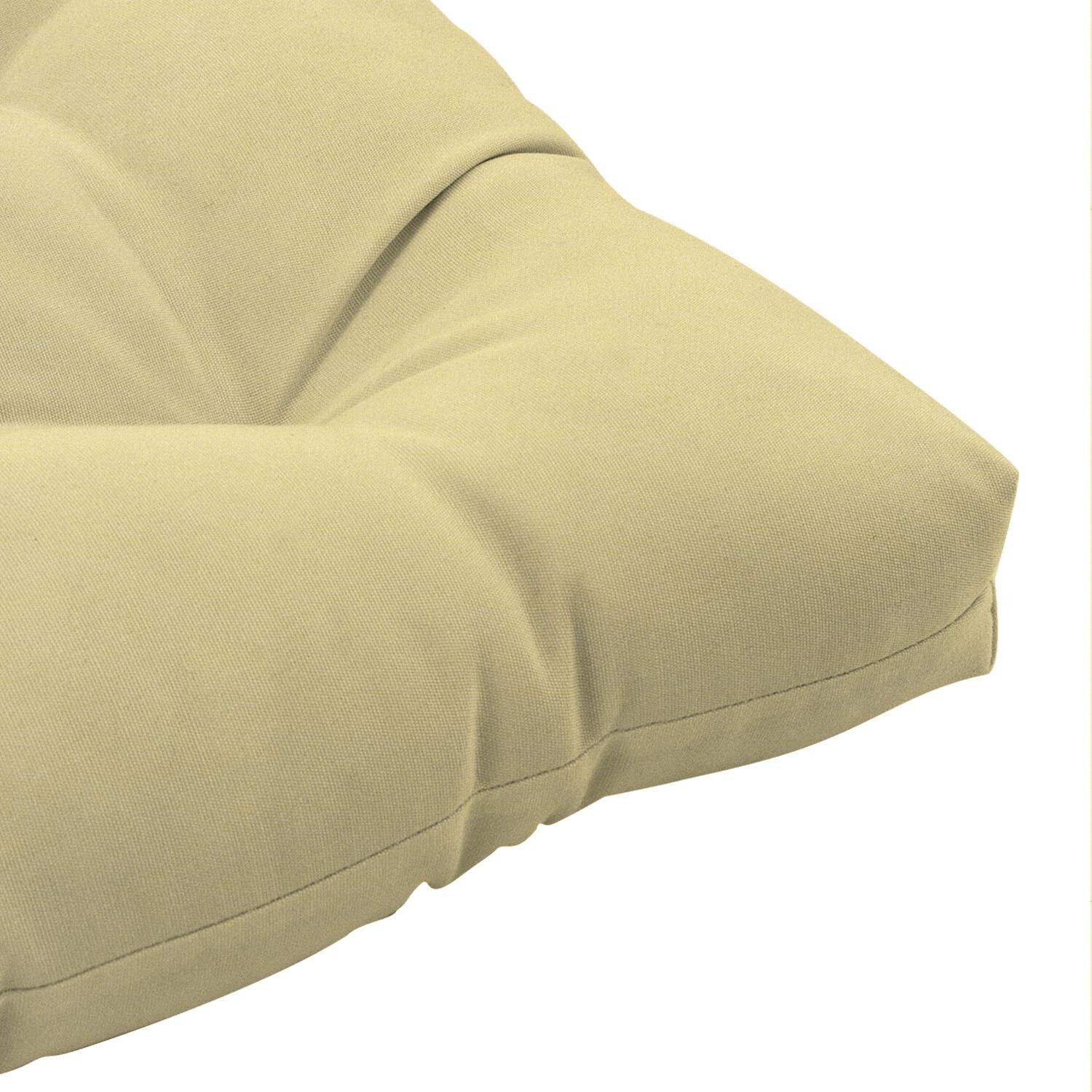 Sunbrella Canvas Buttercup Large Outdoor Replacement Seat Cushion By UltimatePatio.com - Corner Detail
