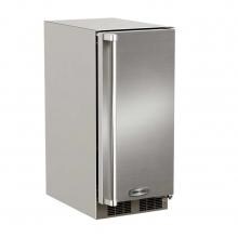 Marvel 39 Lb. 15-Inch Right Hinge Outdoor Rated Clear Ice Machine with Gravity Drain - Stainless Steel - MO15CLS2RS image