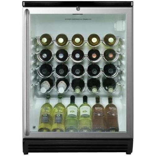 Summit Commercial 36 Bottle Freestanding Wine Cellar / Cooler With Full Length Professional Handle - Stocked View thumbnail