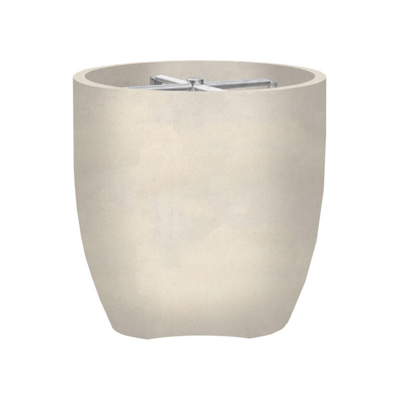 Pentola 2 24-in Round GFRC Propane Fire Urn in Coastal by Prism Hardscapes
