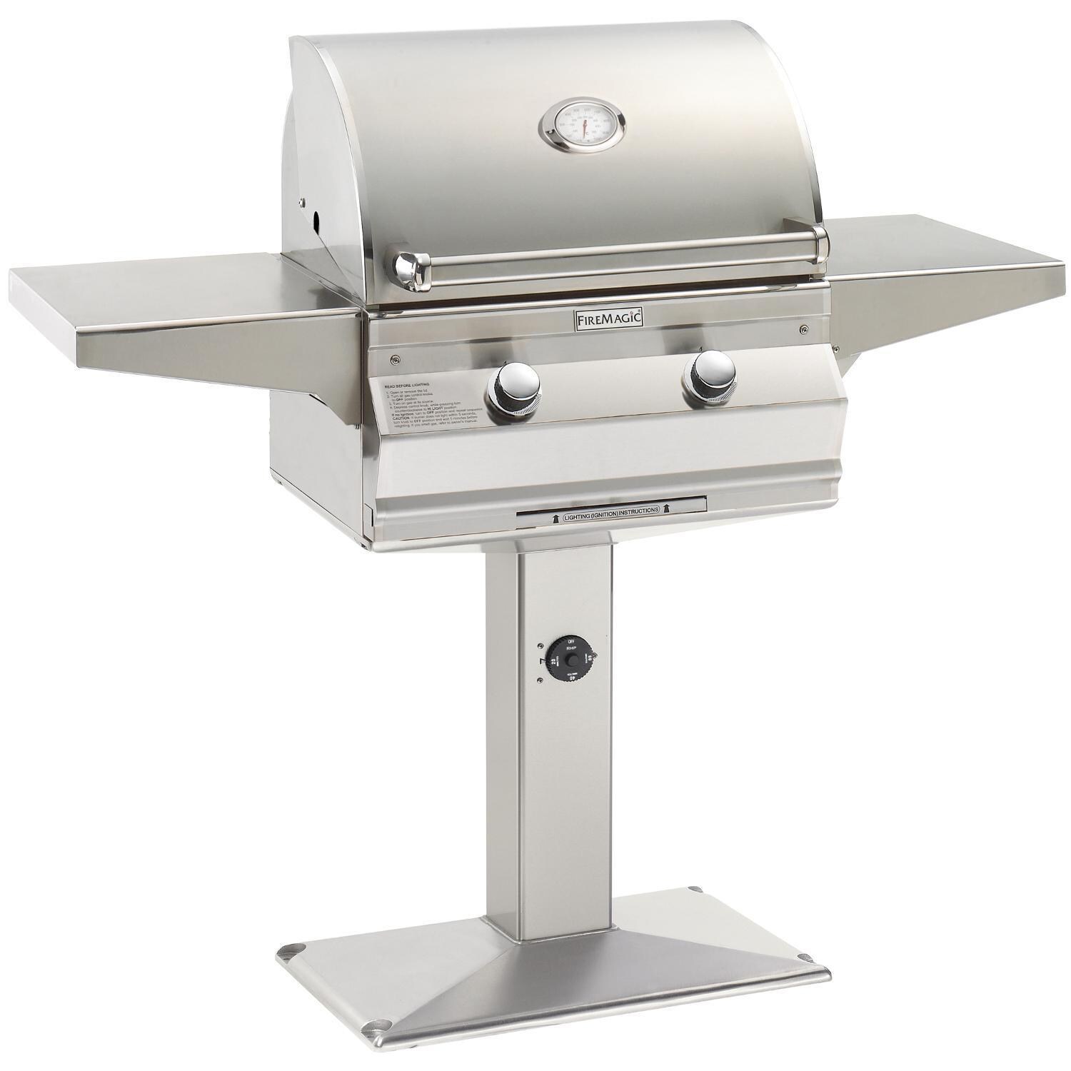 Fire Magic - CM430S-RT1P-P6 - Choice Multi-User 24-Inch Propane Gas Grill On Patio Post thumbnail
